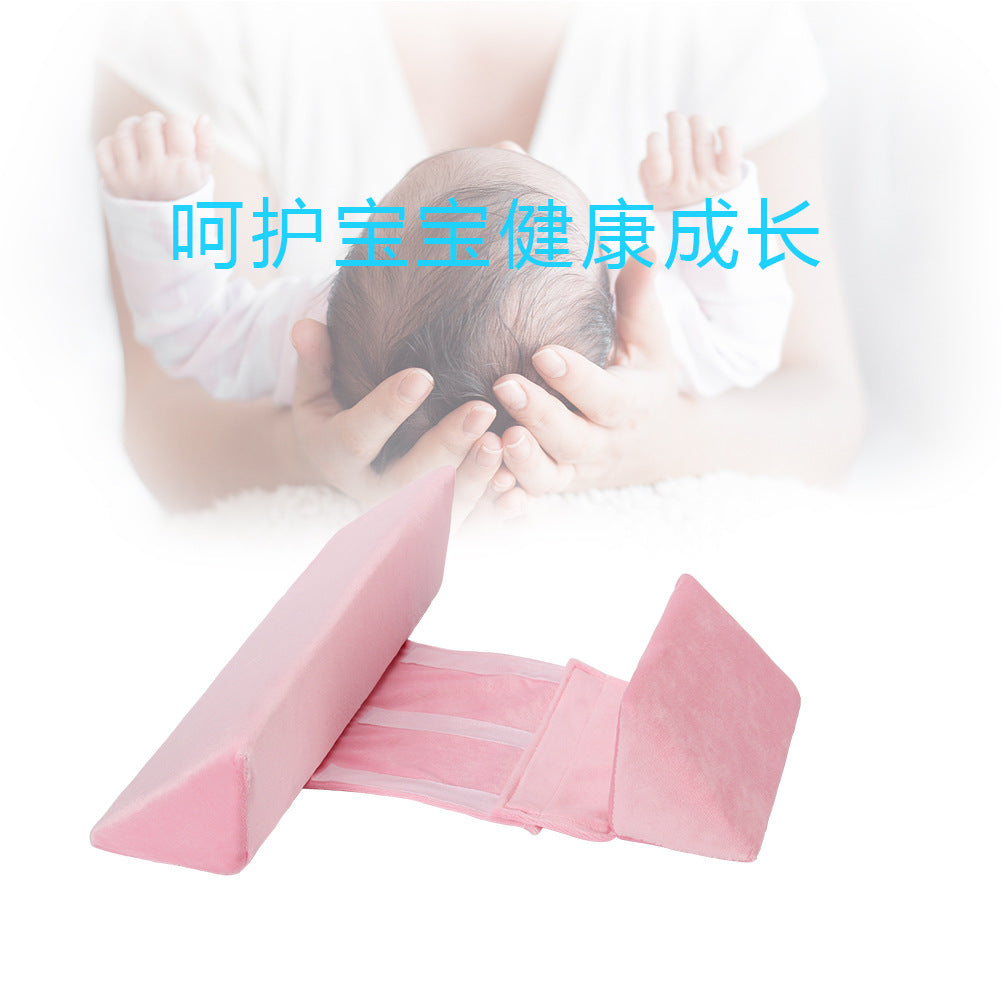 Baby Pillow Baby Side Sleeping Pillow Shaped Pillow Anti-Bag Head Waist Support Baby Pillow Anti-Spitting Milk Pillow Cross-border
