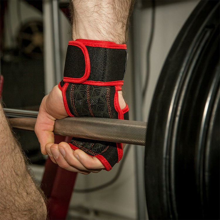 Amazon Outdoor Sports Fitness Weightlifting Gloves Silicone Non-slip Bicycle Riding Protective Gloves Can Be Labeled