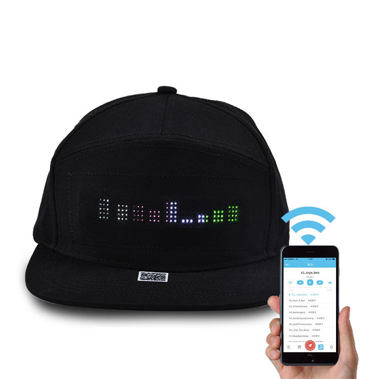 APP hat editable text LED luminous hat men and women stage personality nightclub bar hip hop hat wholesale
