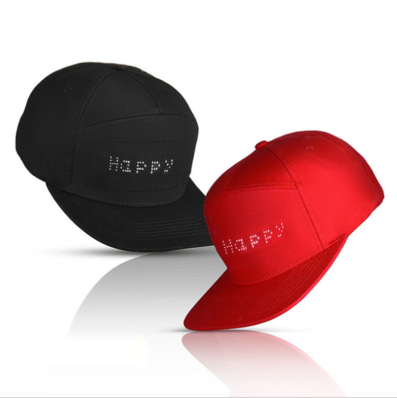 APP hat editable text LED luminous hat men and women stage personality nightclub bar hip hop hat wholesale