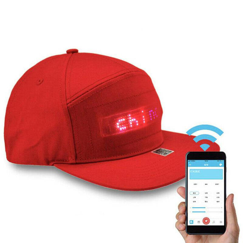 APP hat editable text LED luminous hat men and women stage personality nightclub bar hip hop hat wholesale