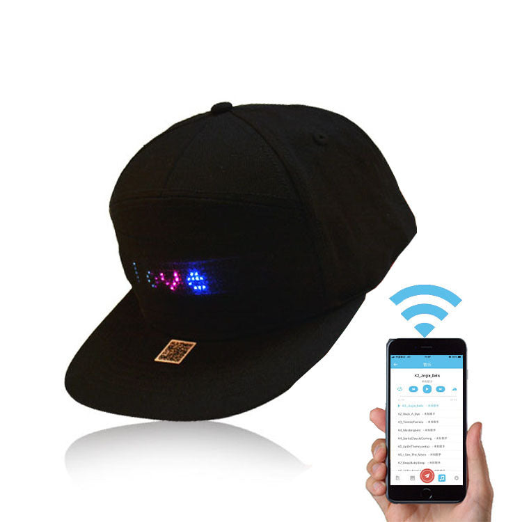 APP hat editable text LED luminous hat men and women stage personality nightclub bar hip hop hat wholesale