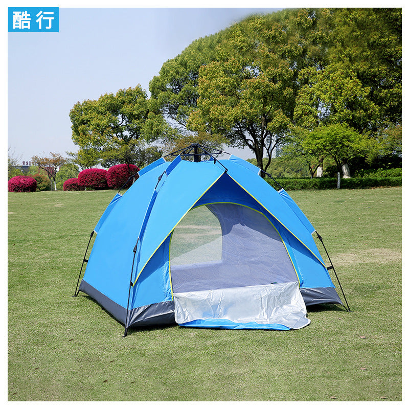Cool line outdoor camping tent 2-3-4 person automatic tent spring type quick opening sunscreen camping tent