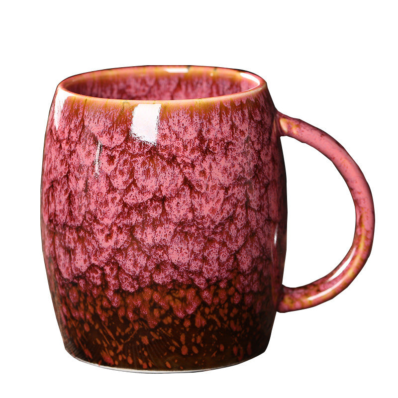 European retro ceramic mug water cup office cup milk cup kiln-changed glaze coffee cup personal cup gift wholesale