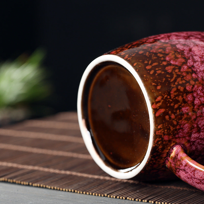 European retro ceramic mug water cup office cup milk cup kiln-changed glaze coffee cup personal cup gift wholesale