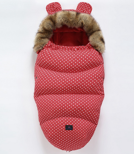 Baby's anti-kick, newborn baby stroller, sleeping bag, safe care, baby sleep thickening, warmth and cold protection