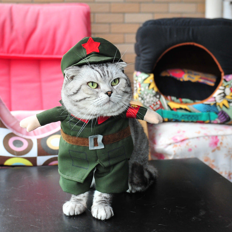 Pet supplies dog clothes upright pirate costume dog clothes police doctor standing costume guitar transformation costume funny costume