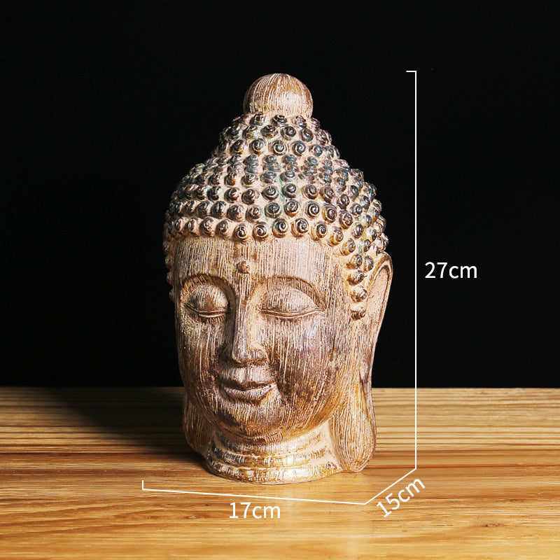 Southeast Asian style colored Buddha statue ornaments resin crafts Thai restaurant imitation bronze sleeping Buddha statue ornaments