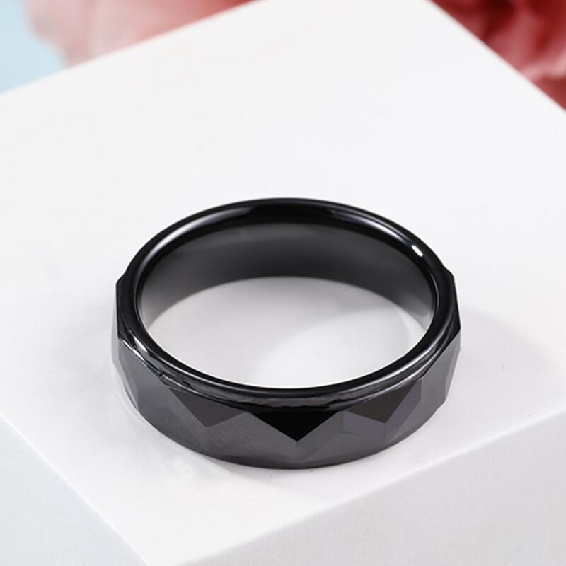 AliExpress hot-selling flower ceramic ring with both legs, men and women rings