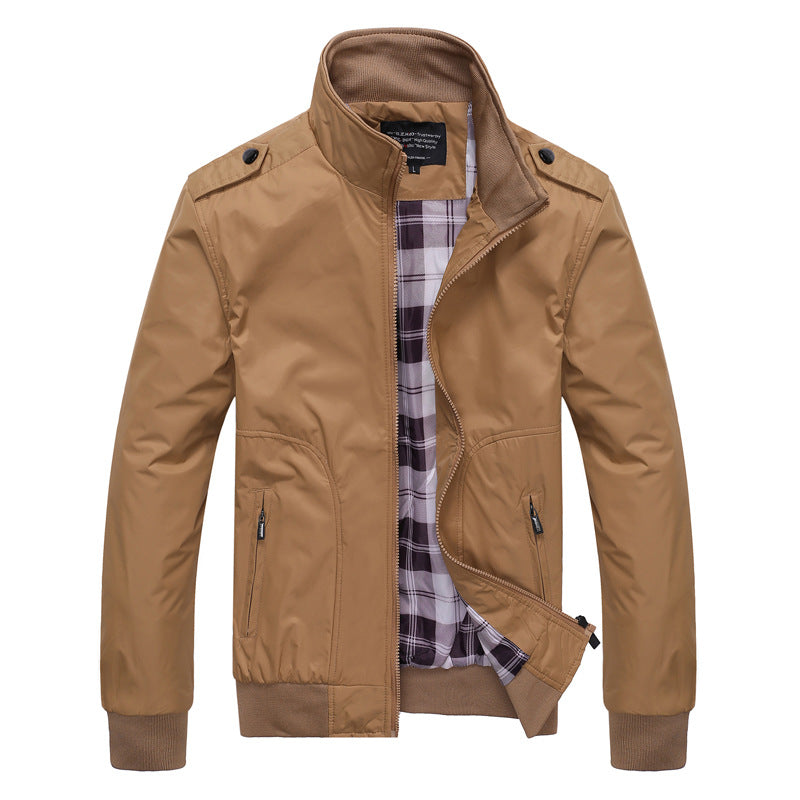 Cross-border middle-aged and elderly jacket men's jacket 2024 autumn new men's wholesale jacket thin casual jacket