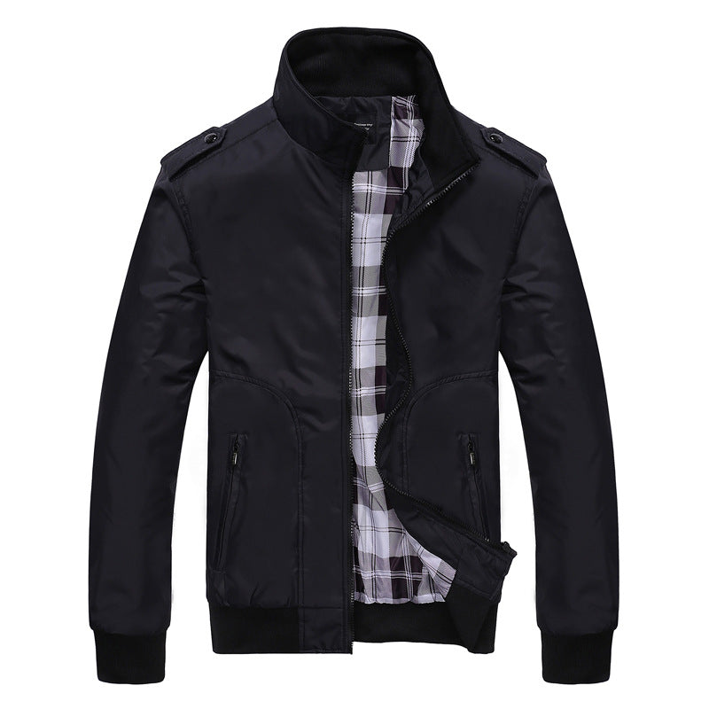 Cross-border middle-aged and elderly jacket men's jacket 2024 autumn new men's wholesale jacket thin casual jacket