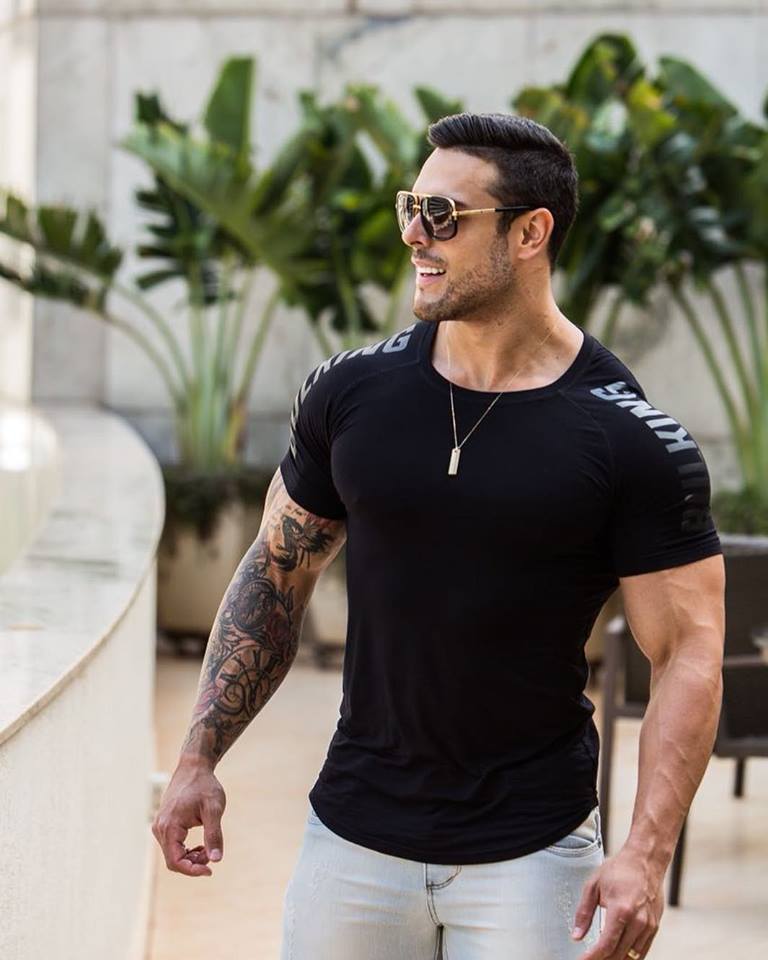 Fitness clothes coach sports t-shirt muscle tights male brothers high-elastic training quick-drying short-sleeved fitness clothes men