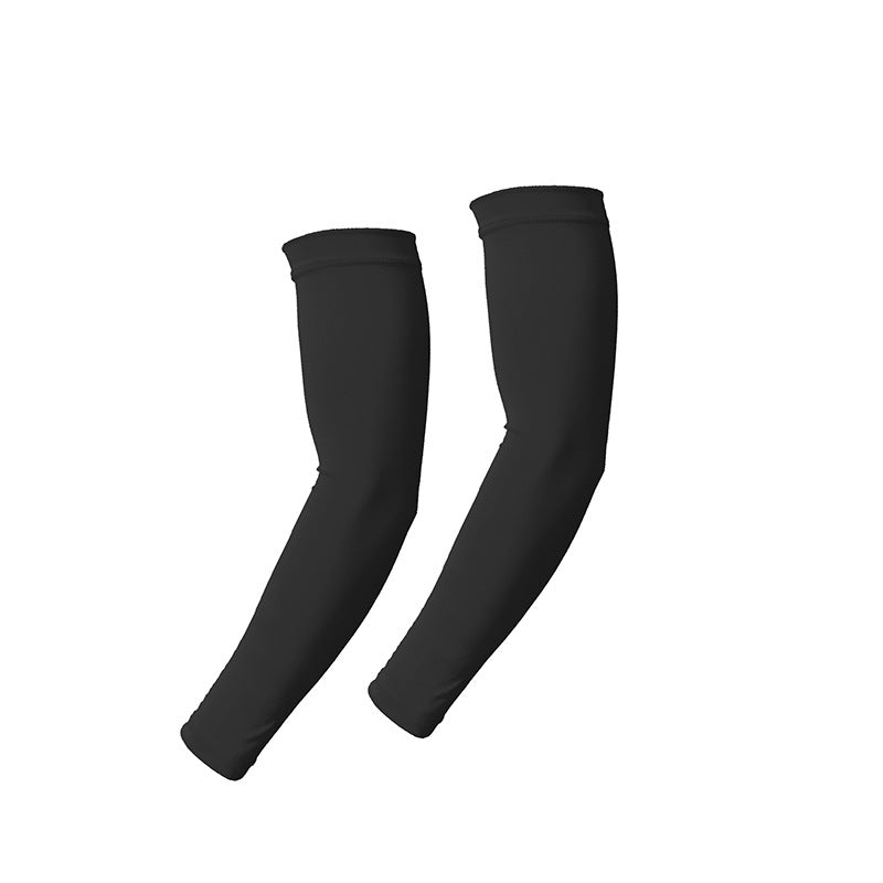 Summer outdoor sun protection sleeves breathable quick-drying cycling arm sleeves night running sports protective gear reflective solid color ice silk sleeves