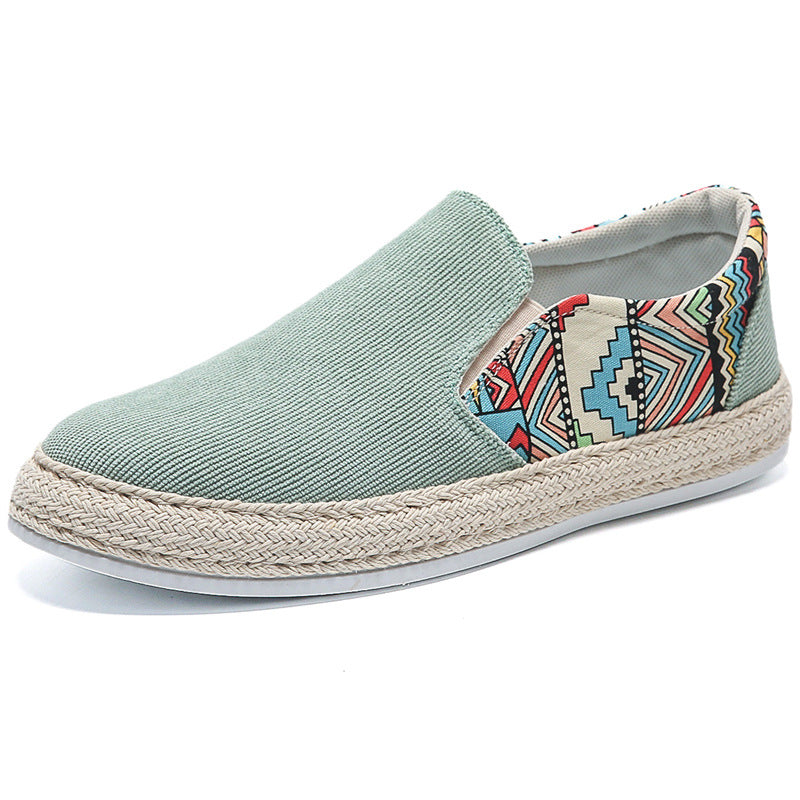 Men's Casual Shoes Corduroy Low-Top Fisherman Shoes Canvas Shoes Board Shoes Men's Slip-on Lazy Shoes Cloth Shoes Trendy Men's Shoes