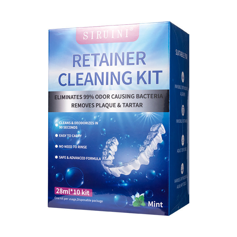 Braces cleaning liquid disposable orthodontic invisible denture cleaning denture retainer cleaning tablets portable braces cleaning liquid