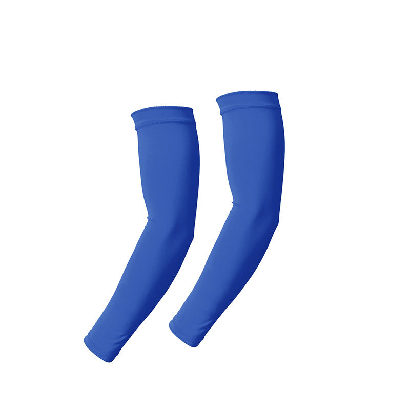 Summer outdoor sun protection sleeves breathable quick-drying cycling arm sleeves night running sports protective gear reflective solid color ice silk sleeves