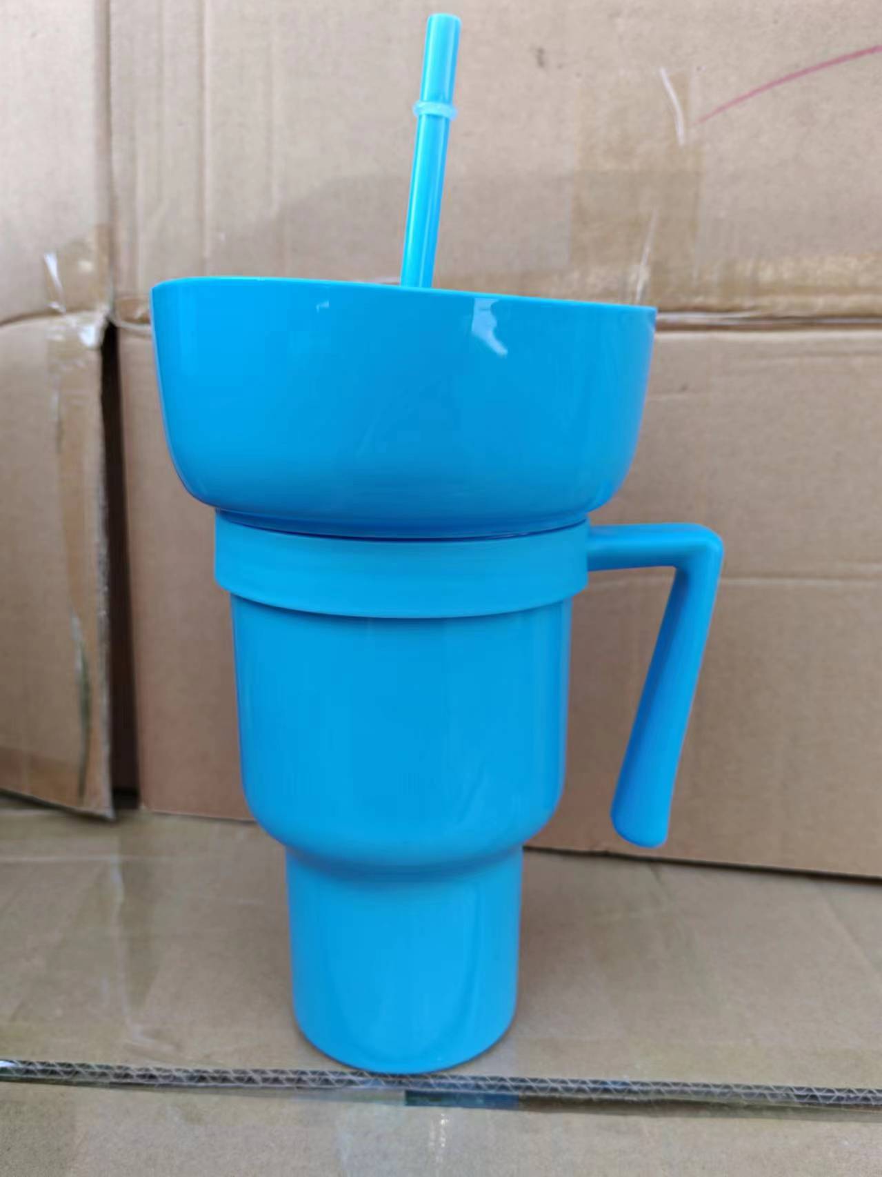 Popcorn drink cup Coke cup Snack cup Popcorn cup Stadium Tumbler Straw cup with handle