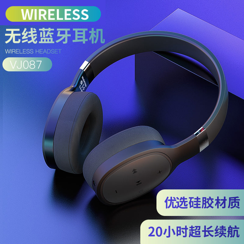 Shantou factory direct sales wireless sports student earphones head-mounted silicone bluetooth earphones for Apple Huawei