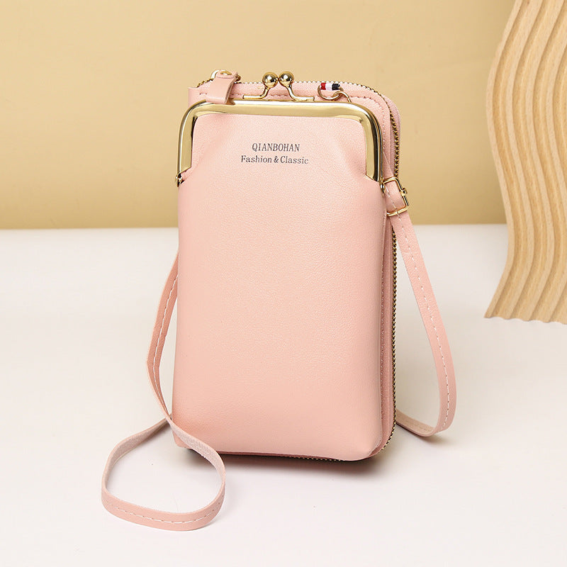 Messenger Bag Mobile Phone Bag Ladies Shoulder Bag Candy Color Mini Small Bag Vertical Ladies Clutch Bag Ladies Long Wallet