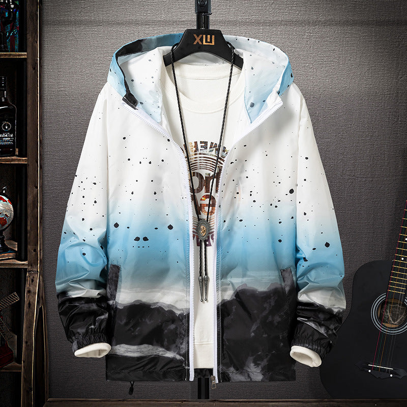 Sun Protection Clothing Summer Sun Protection Clothing Men's Ultra-Thin Breathable Ice Silk Uv Protection Wind Shield Fashion Trendy Outdoor Fishing