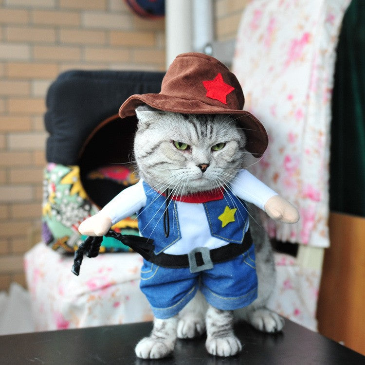 Pet supplies dog clothes upright pirate costume dog clothes police doctor standing costume guitar transformation costume funny costume