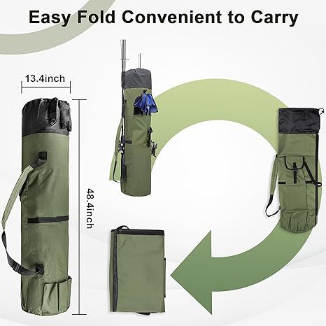 1.15M large capacity multifunctional fishing bag fishing gear storage bag one shoulder hand-held fishing rod bag sea fishing bag fishing rod bag