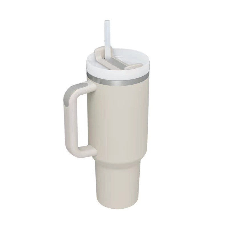 Cross-border car cup 40oz second generation handle cup thermos cup double layer ice cup water cup straw cup logo wholesale