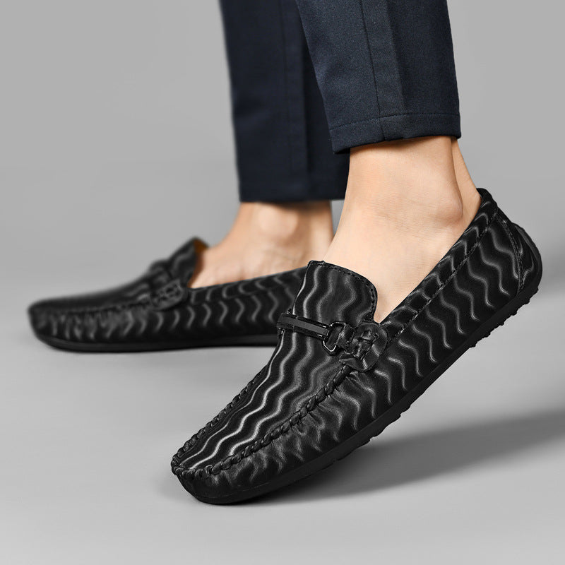 New spring and summer large size bean shoes, men's shoes, driving shoes, men's shoes, Loaf slip-on casual shoes, lazy shoes, one-legged shoes