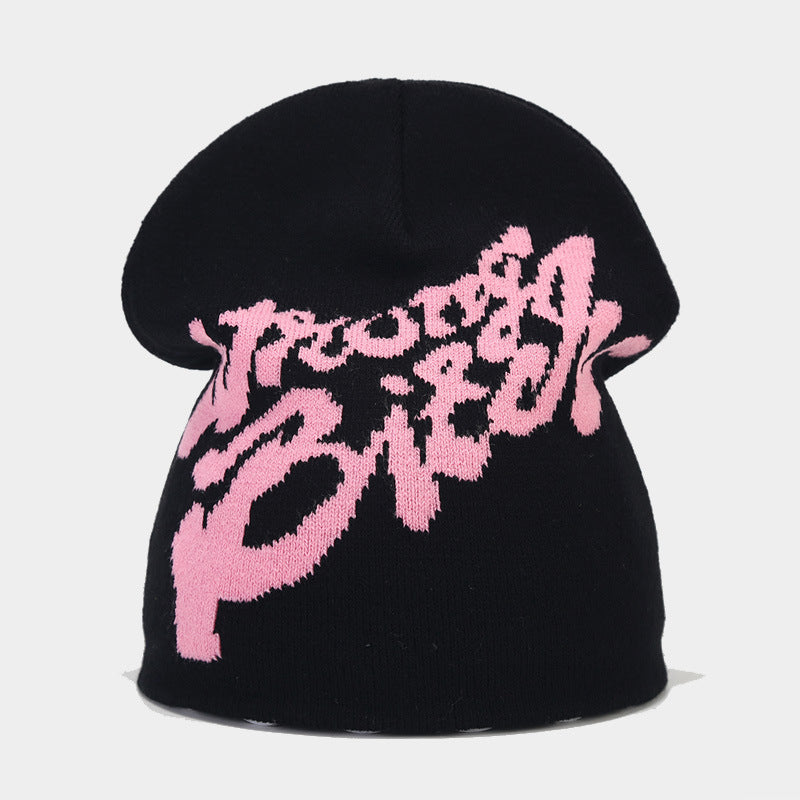 Cross-border European and American new hip-hop letter jacquard knitted hat men and women autumn and winter warm wool hat outdoor trend cold hat
