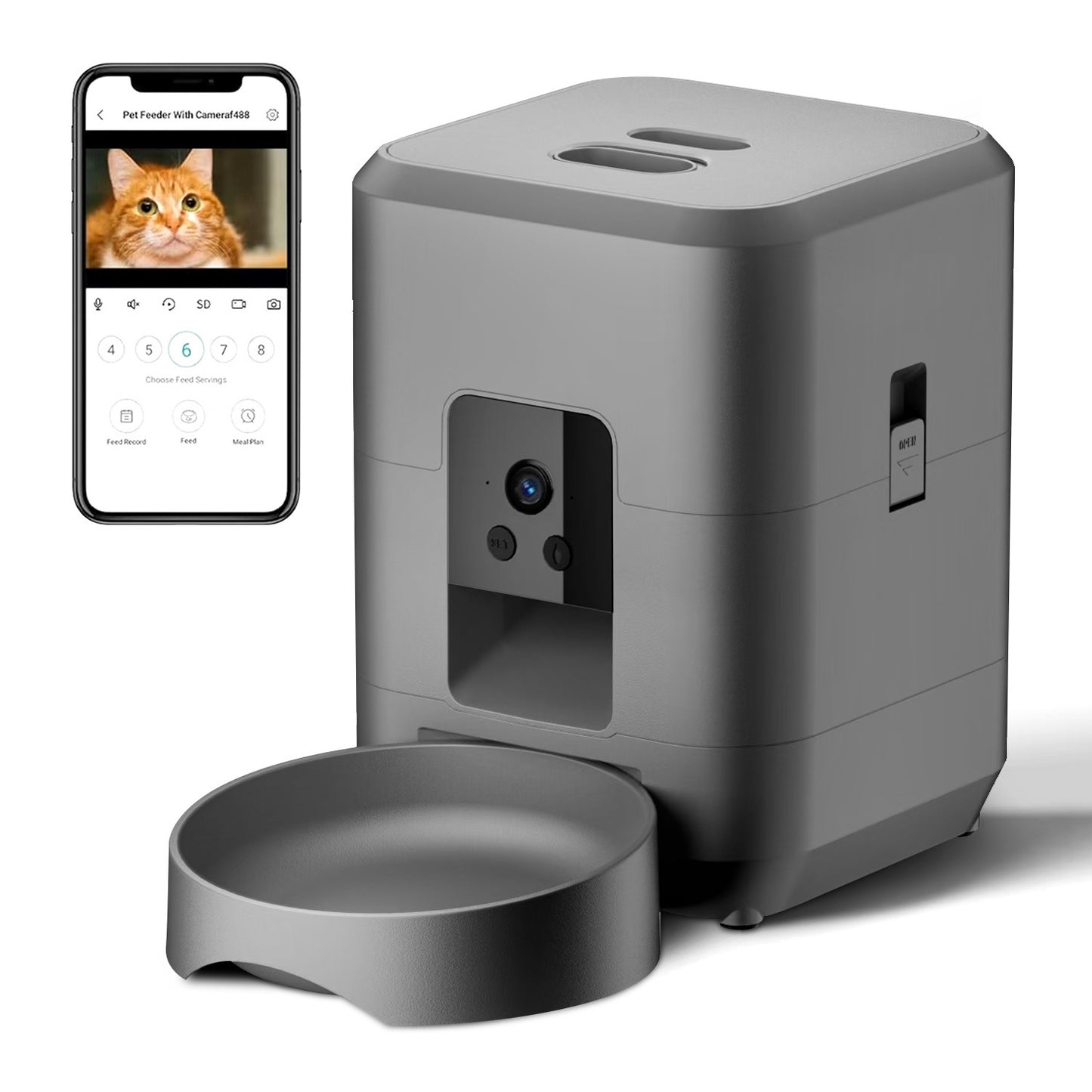 Amazon Pet Smart Feeder 2L Dog Feeding Machine WIFI Timing Cat Food Feeder Factory Direct Sales