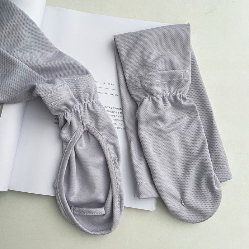 Japanese UV large size ice sleeve gloves female summer driving sunscreen sleeves loose arm guards riding anti-ultraviolet ice silk sleeves