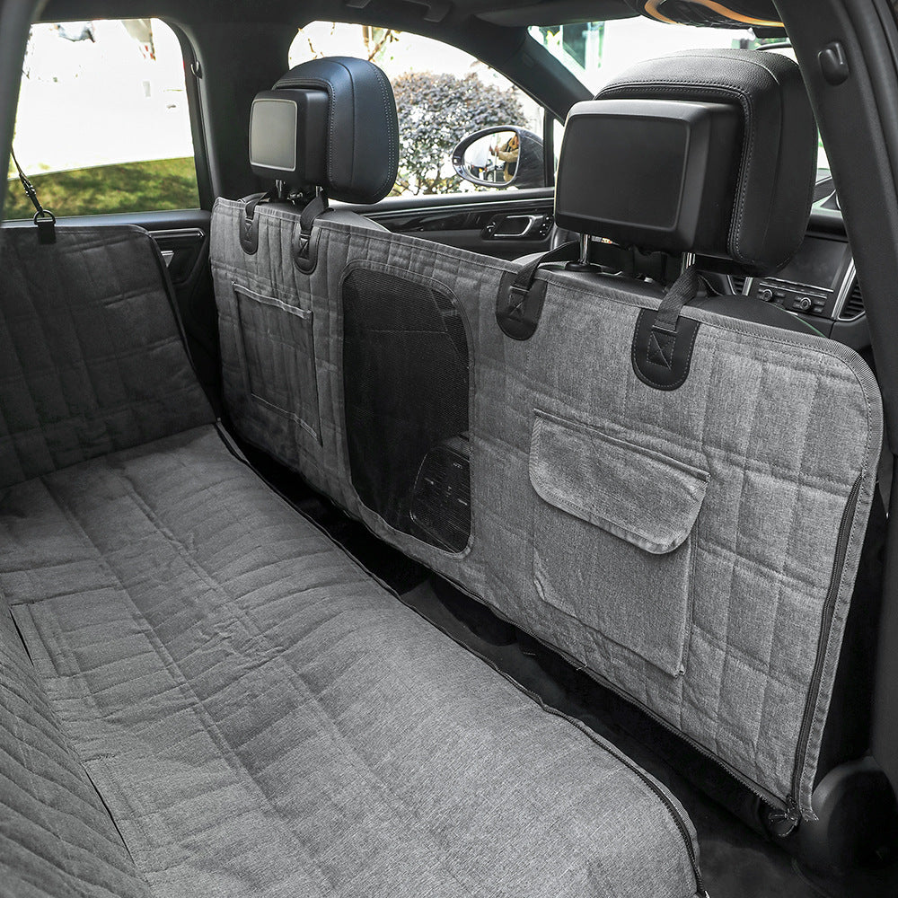 Amazon car rear pet seat cushion waterproof and anti-seepage detachable car pet cushion anti-scratch pet car cushion
