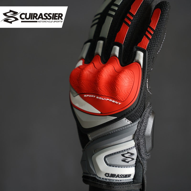 Cross-border Yixiang all-finger off-road summer riding motorcycle long-fingered riding gloves hard shell protective motorcycle gloves