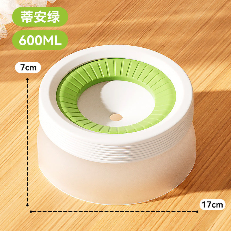 No-wet mouth water bowl single bowl dust-proof and antibacterial adjustable water volume easy to clean pet dog cat home drinking water bowl