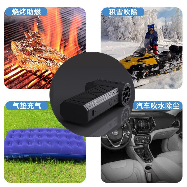 Violent turbo fan mini camping outdoor handheld fan 130,000 high speed brushless high speed blower dust blower