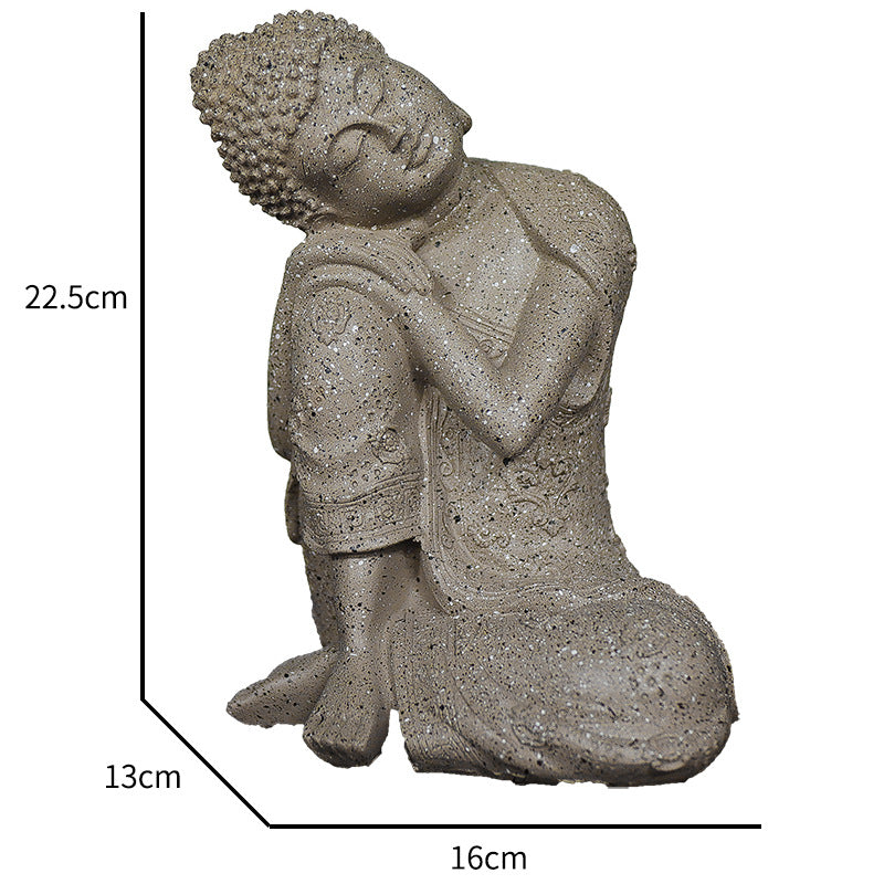 Southeast Asian style colored Buddha statue ornaments resin crafts Thai restaurant imitation bronze sleeping Buddha statue ornaments