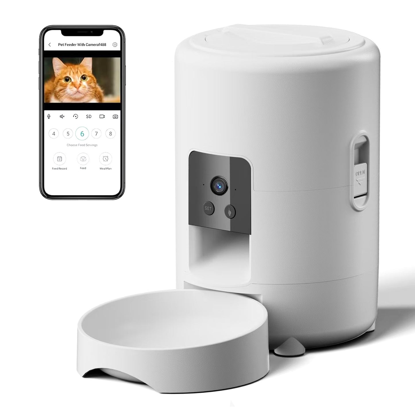 Amazon Pet Smart Feeder 2L Dog Feeding Machine WIFI Timing Cat Food Feeder Factory Direct Sales