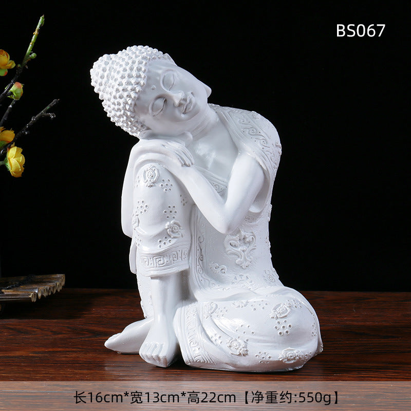 Southeast Asian style colored Buddha statue ornaments resin crafts Thai restaurant imitation bronze sleeping Buddha statue ornaments