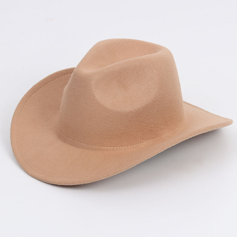 Solid color felt hat for men