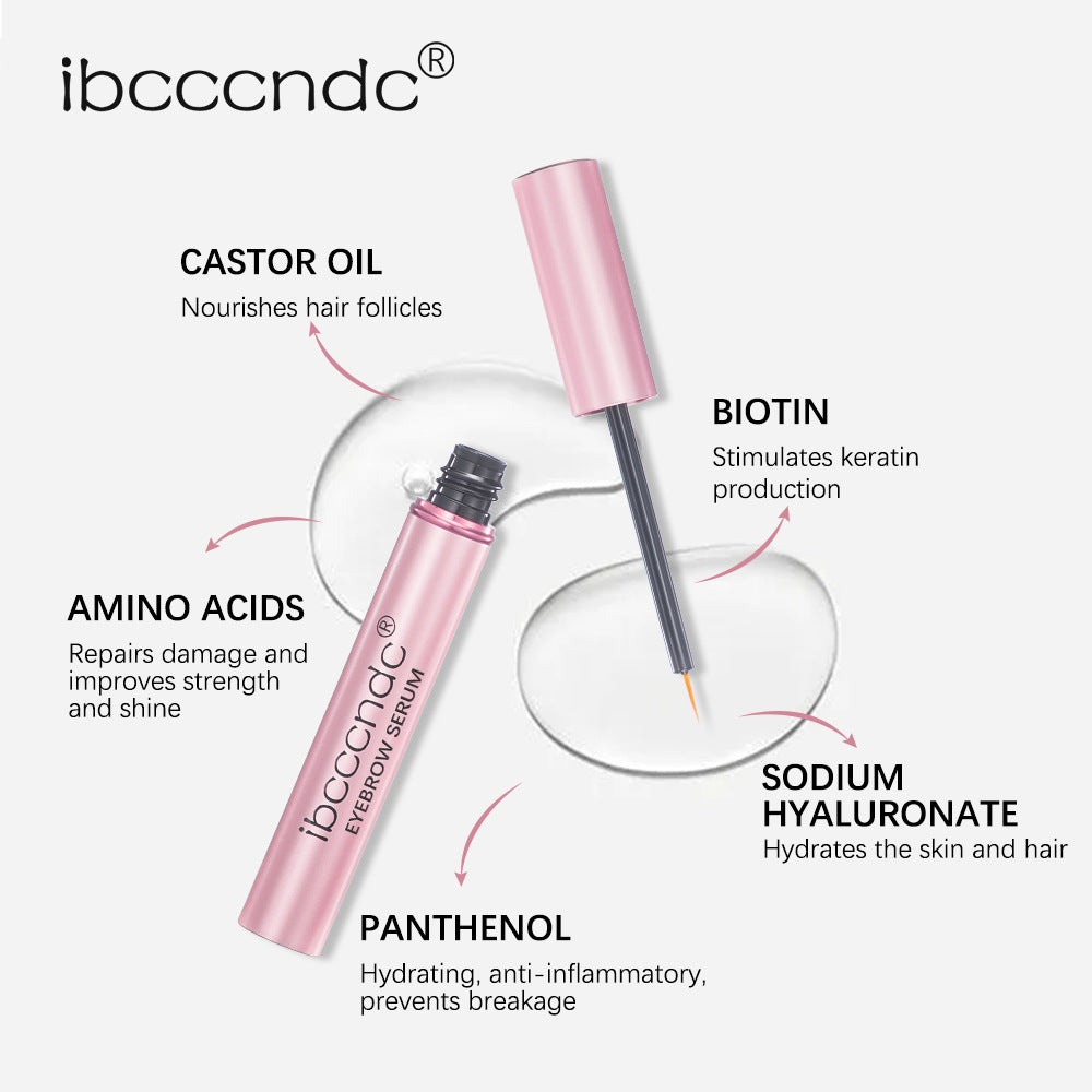 Cross-border rose gold aluminum tube eyebrow liquid black slim eyebrow nourishing liquid spot wholesale