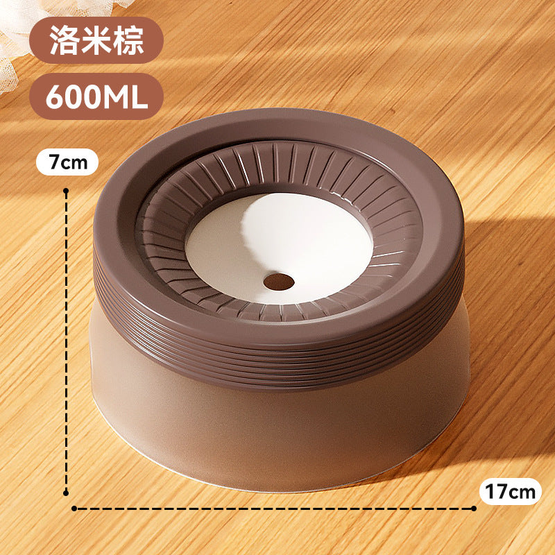 No-wet mouth water bowl single bowl dust-proof and antibacterial adjustable water volume easy to clean pet dog cat home drinking water bowl