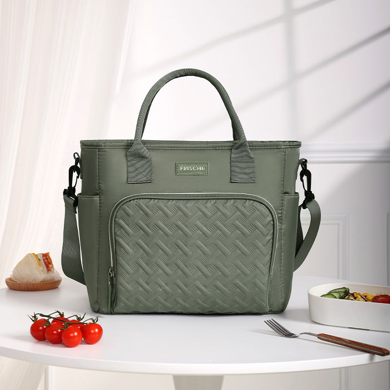 Cross-border portable lunch bag packing lunch box bag wholesale commuting fashion lunch ice pack student insulation