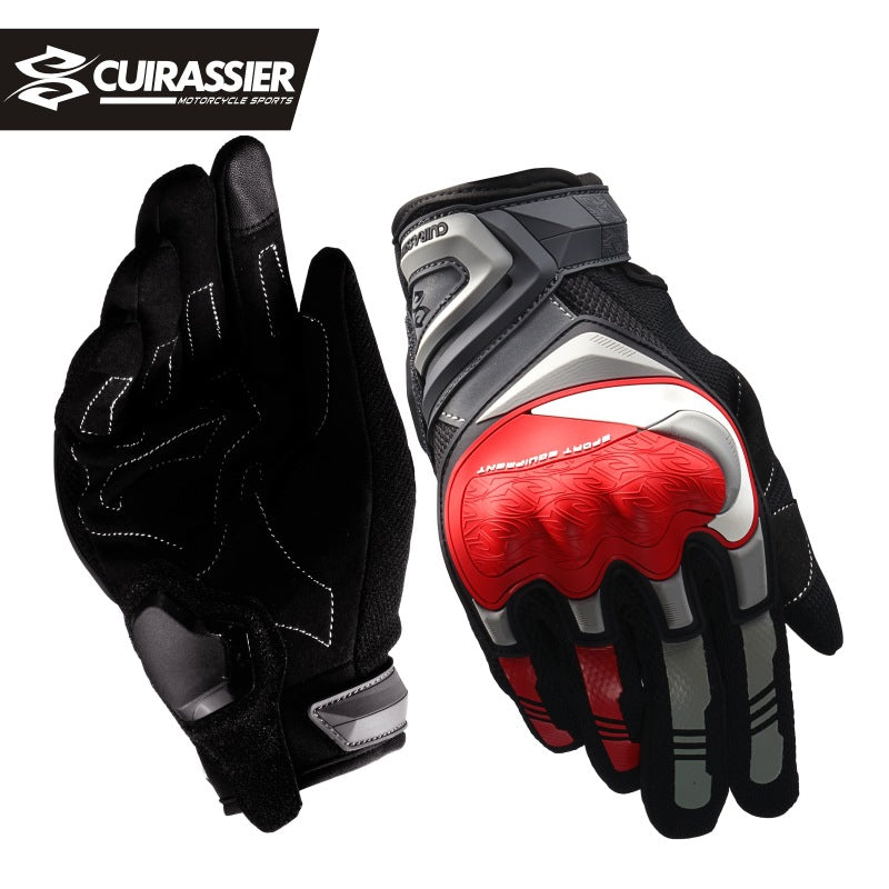 Cross-border Yixiang all-finger off-road summer riding motorcycle long-fingered riding gloves hard shell protective motorcycle gloves