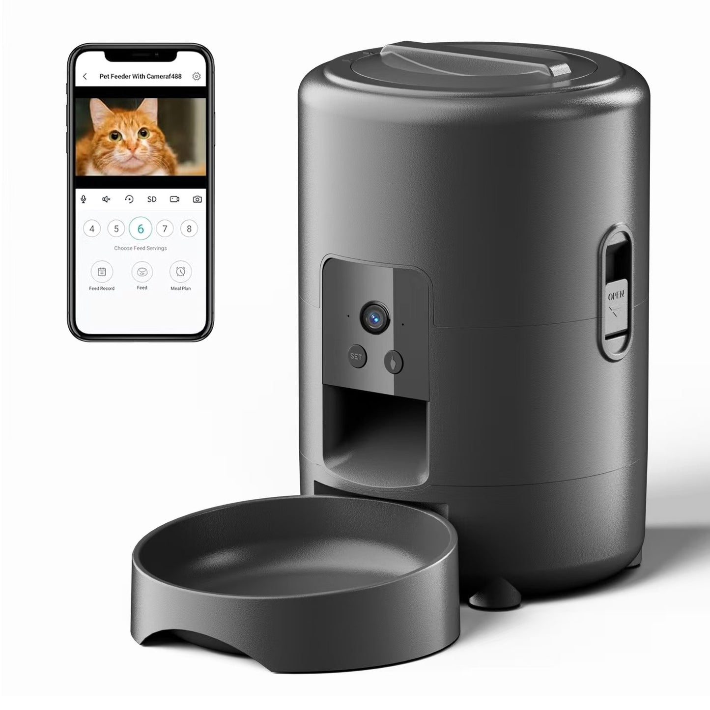 Amazon Pet Smart Feeder 2L Dog Feeding Machine WIFI Timing Cat Food Feeder Factory Direct Sales
