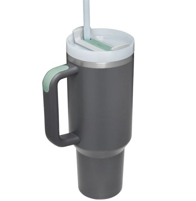 Cross-border car cup 40oz second generation handle cup thermos cup double layer ice cup water cup straw cup logo wholesale