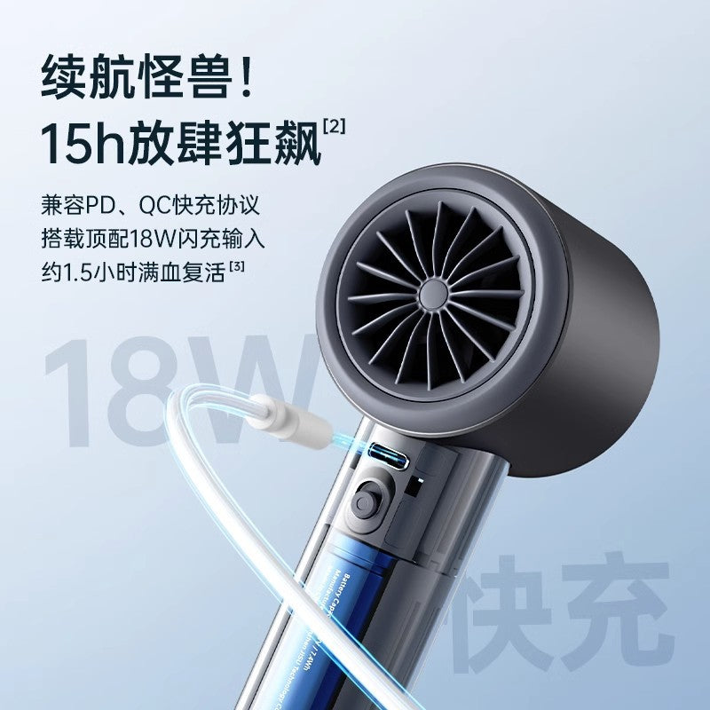 Jisu Pro1S Metal Handheld Small Fan Mini Rechargeable Fan Handheld Portable Office Desktop Fan