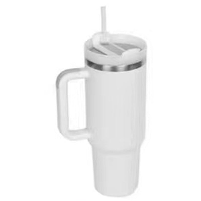 Cross-border car cup 40oz second generation handle cup thermos cup double layer ice cup water cup straw cup logo wholesale