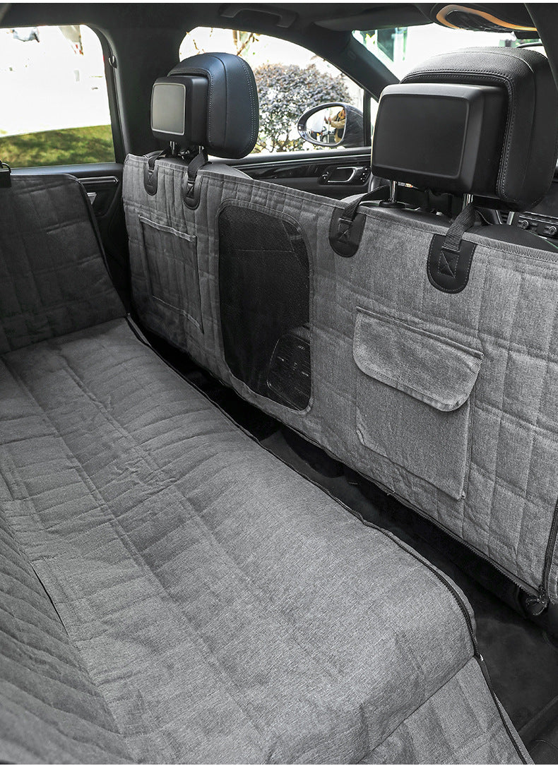 Amazon car rear pet seat cushion waterproof and anti-seepage detachable car pet cushion anti-scratch pet car cushion