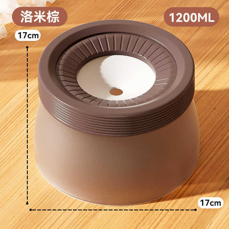 No-wet mouth water bowl single bowl dust-proof and antibacterial adjustable water volume easy to clean pet dog cat home drinking water bowl