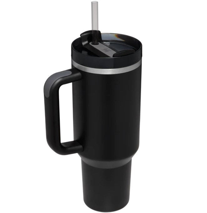 Cross-border car cup 40oz second generation handle cup thermos cup double layer ice cup water cup straw cup logo wholesale